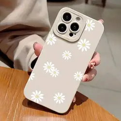 Daisy Graphic Printed Phone Case For iPhone 13 11 12 14 15 16 Pro Max Plus XR 8 7 Plus SE 2022 X XS Max Soft Matte Cover