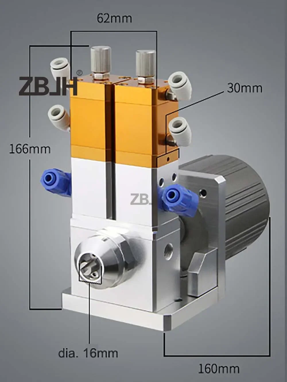 Motor mixing double-liquid AB glue dispensing valve