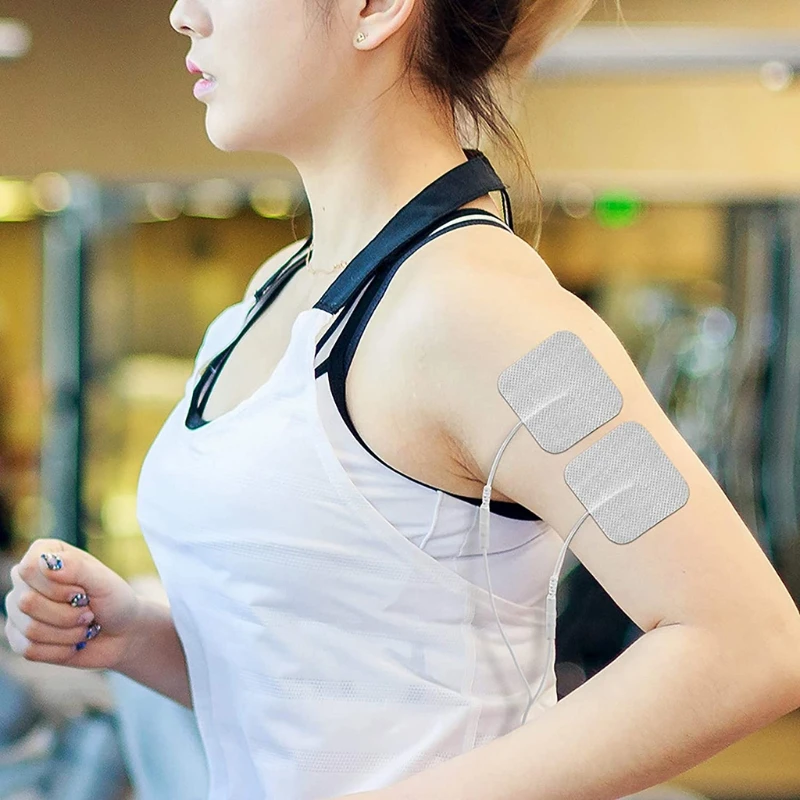 20 Pcs TENS cuscinetti per elettrodi di ricambio 2 2 elettrodi riutilizzabili spina da 2mm per massaggiatore per macchine per terapia digitale TENS