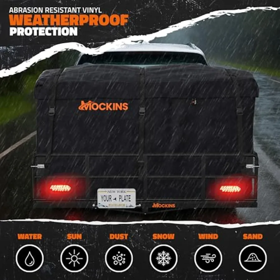 XL 66x30x14 عالية السكك الحديدية للطي وصلة البضائع الناقل مع 45 CuFt وصلة مقطورة حقيبة الناقل البضائع لسيارات الدفع الرباعي والشاحنة غطاء 500Lbs