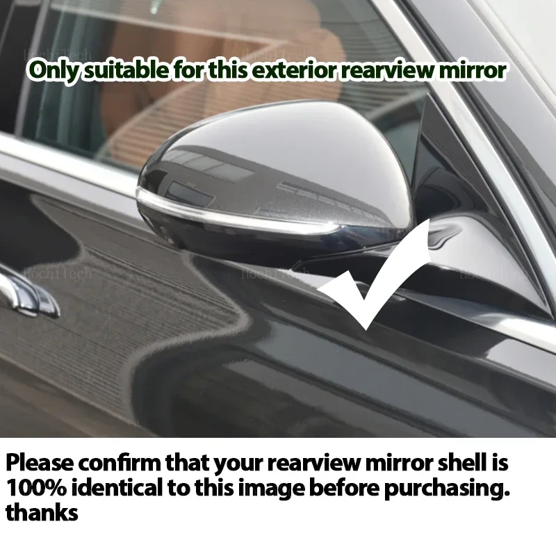 Black Rearview Mirror Cap Wing Side Cover for Mercedes C E S GLC Class W206 X206 S206 X254 W214 W223 EQE EQS AMG Auto Accessory