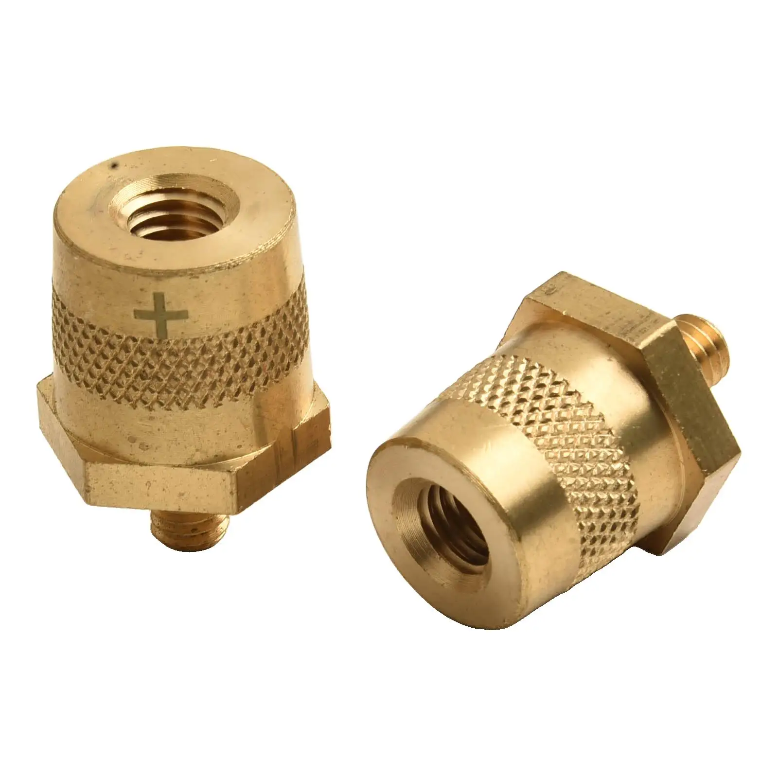 1 Pair Battery Pole Terminals Brass Battery Pole Positive Negative M6 Male + M8 Female Battery Pole Adapter Repair Tools