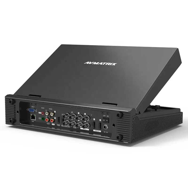 

Avmatrix PVS0613U 6-Channel Portable SDI/HDMI Video Mixer Switcher with GPIO Interface Live Tally System Durable Metal Material