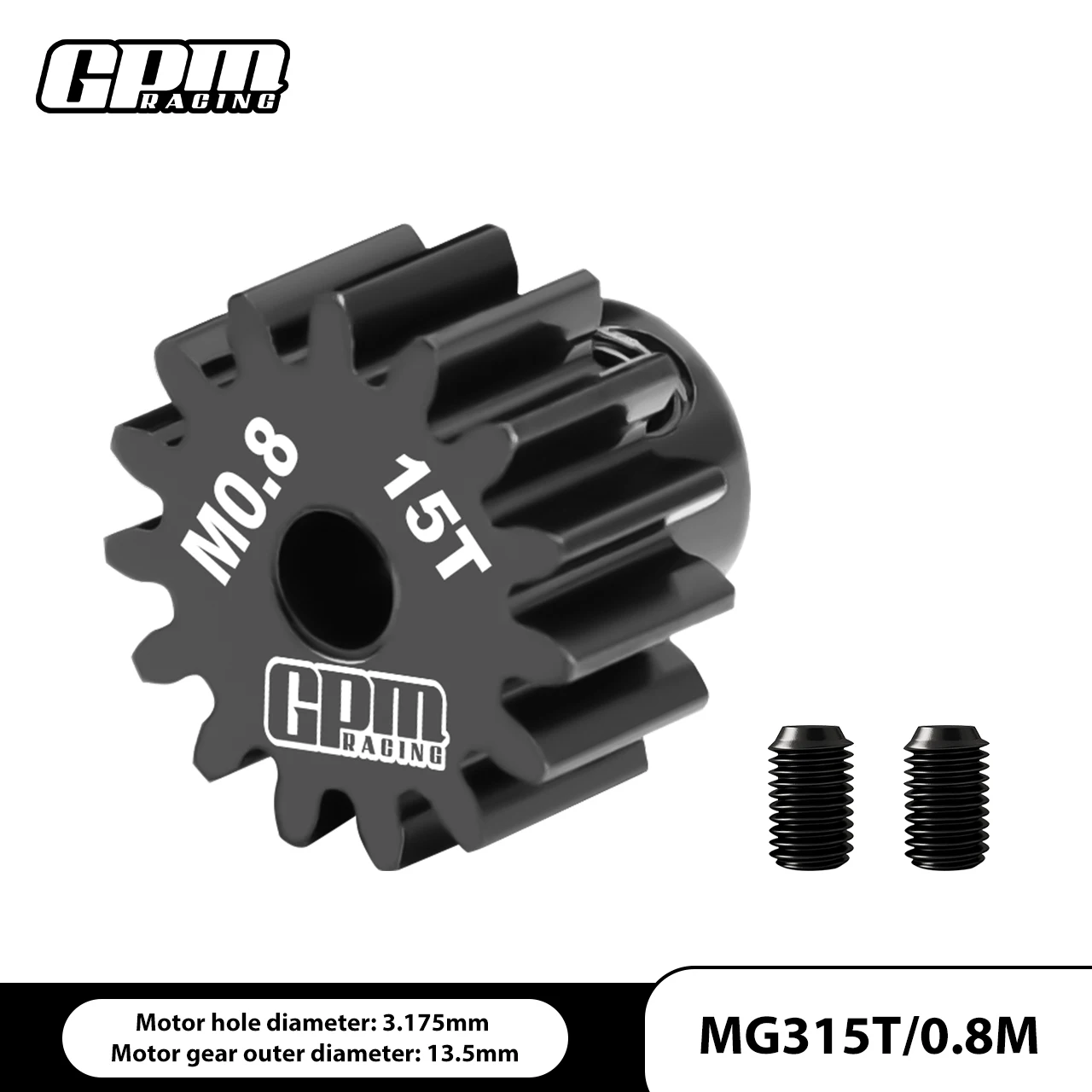 GPM 40Cr stalen motortandwiel 15T-30T (32P / M0,8 / 3,175 mm) rondsel