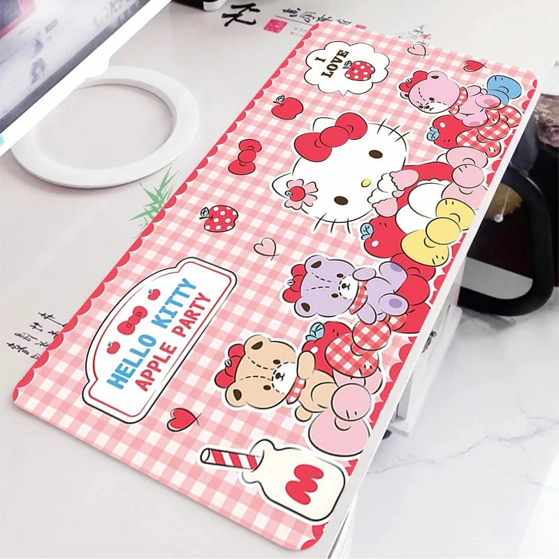 Mouse Pad Hello Kitty Gamers Large Computer Extended Game Mousepad Desk Mat Keyboard Rubber Durable Carpet