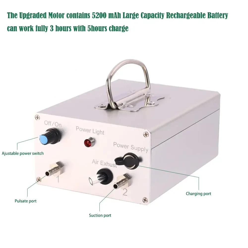 Machine à traire pour chèvre avec 2 seaux en acier inoxydable, trayeur à batterie aste, pompe à vide à pulsation 62, standardisation de tétine, 3L