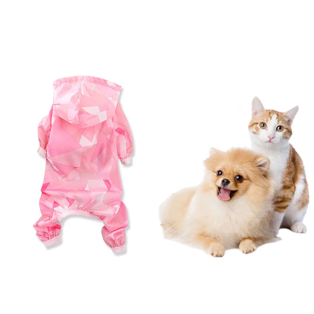 

Cool Pet Clothing Sun Protection Jumpsuit for Small Dogs Cats Comfortable Breathable Easy to Wear and Remove Size S Pink