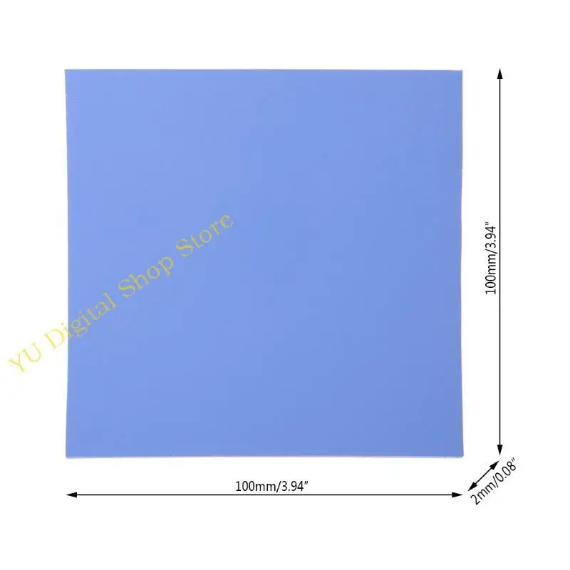 96BA 100mm x 100mm x 2mm CPU Chip Heatsink Cooling Thermal Conductive Silicone Pad