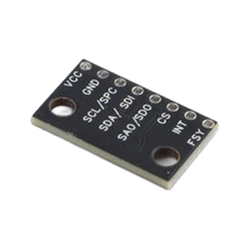 ICM-20602 Six-Axis Gyro Accelerometer Sensor Module PCB Black 12.7mm x 20.32mm 2.54mm Pin Pitch for Prototyping