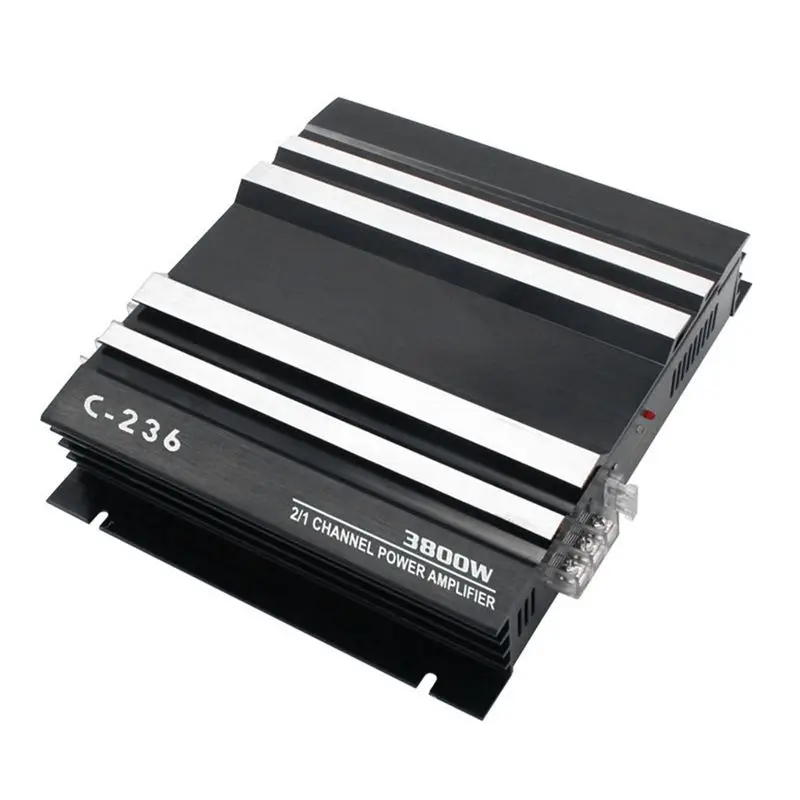 A72Z 3800W High Power Car Sound Amplifier 2-Channel Car 12V Amplifier Stereo Car Audio Receiver for Car Audio Modification
