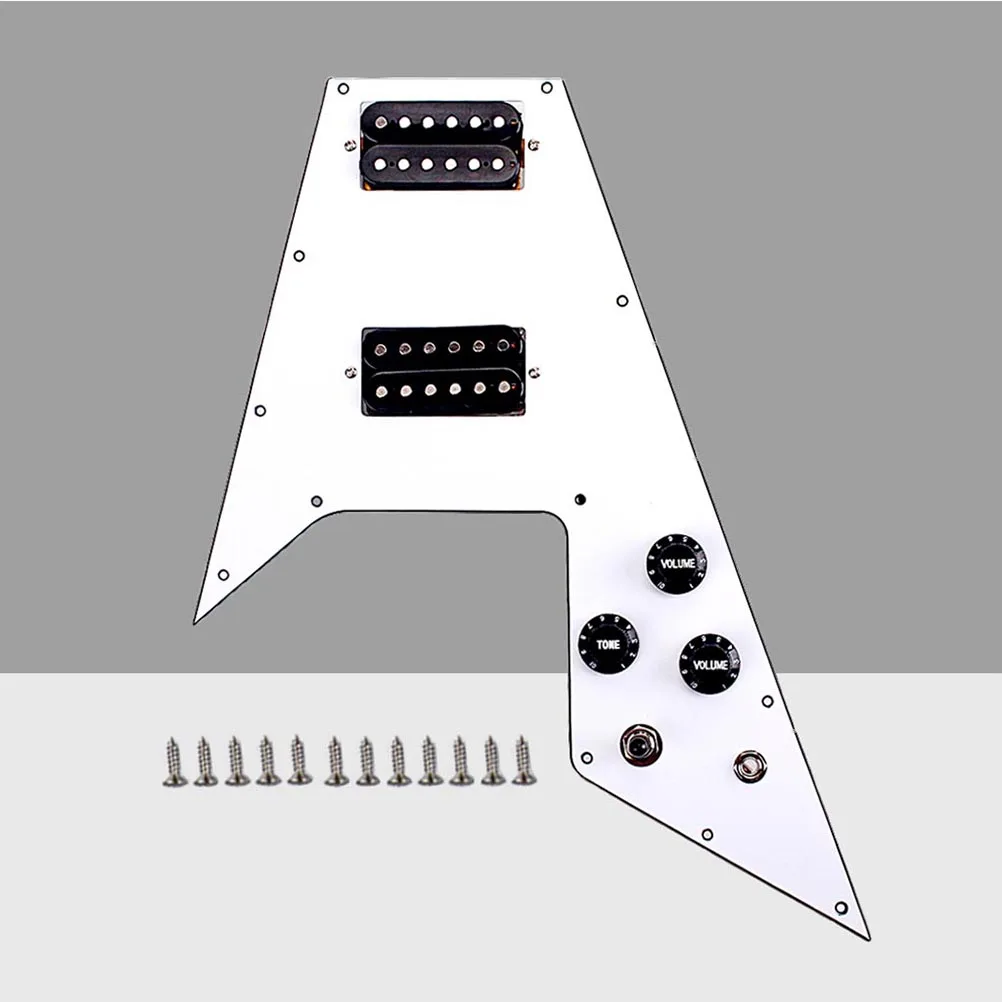 1Set Chitarra Battipenna Piastra antigraffio 3 strati Bianco Parti di chitarra elettrica Sostituzione Pickup Humbucker Piastra antigraffio a 3 strati