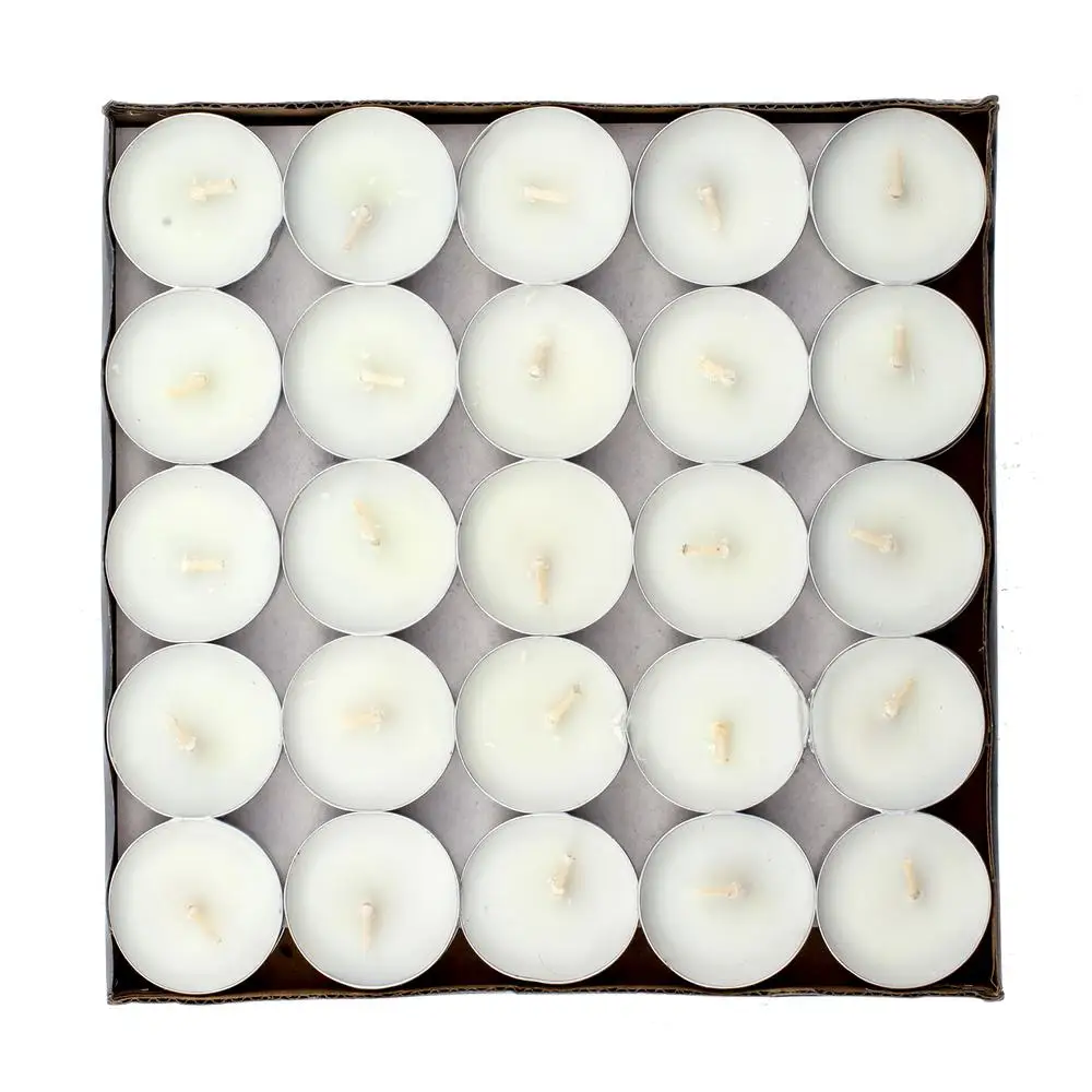 

50 Pcs White Tealight 15x15x2 Cm Paraffin Candle Home Decoration Home Gift For Home Office Cafe fast Shipping From Turkey