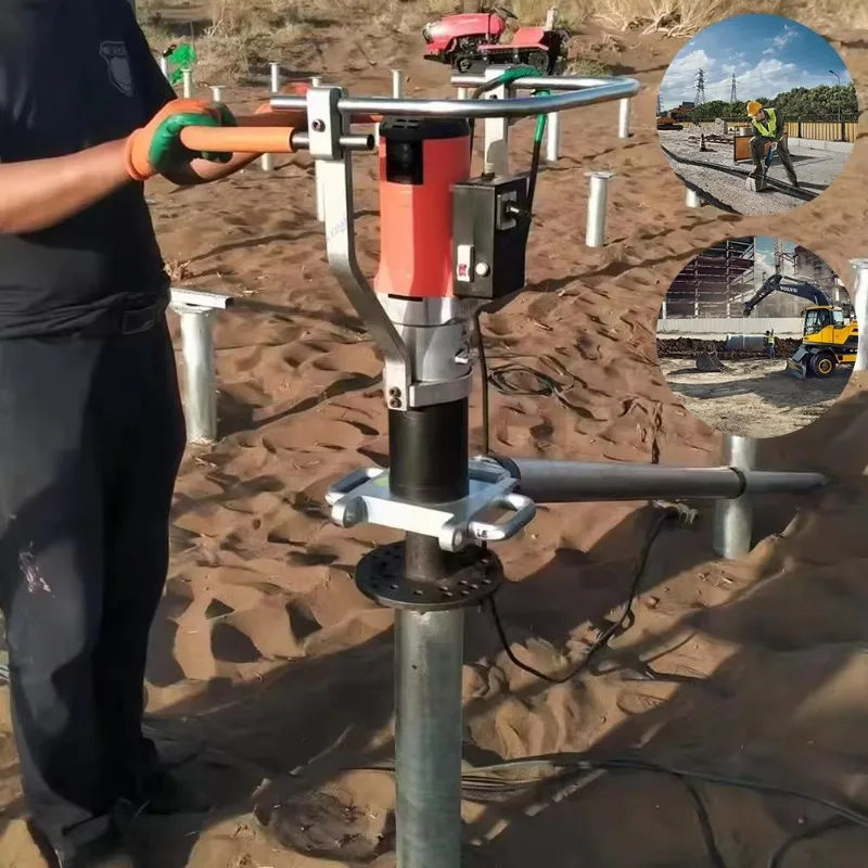 High Efficiency Hand-Held Helical Pile Driver Steel Construction Farm Industries Motor Engine Bearing 6m Piling Height ZZSS