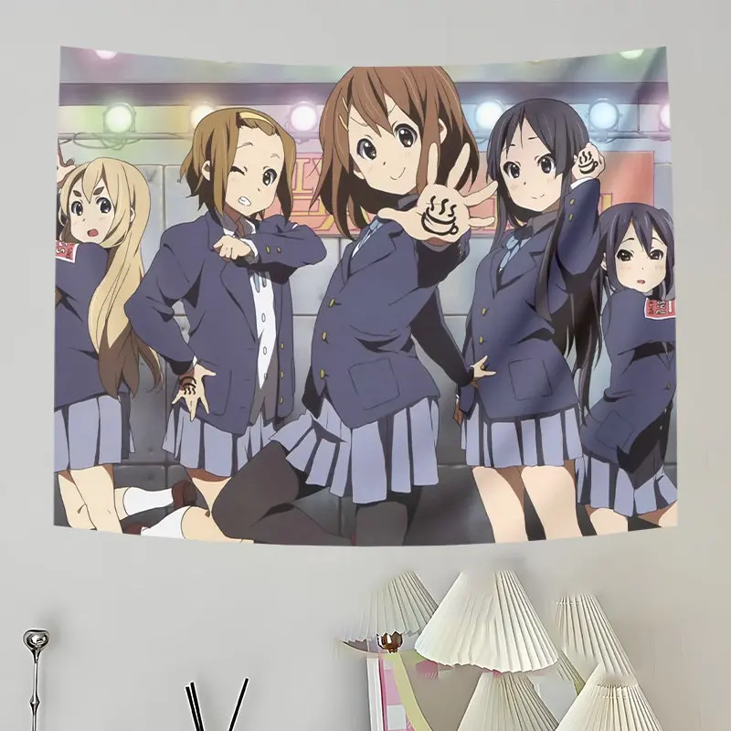 VIKAMA K-ON! Anime-Mädchen-Wandteppich mit rosa Hasenohren, Boxmotiv, Wandbehang für Otaku-Schlafzimmer – Detail 4