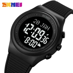 Skmei 1981 Azan Men Watches Watch for Prayer with Qibla Compass Adhan Alarm Hijri Islamic Wrist reloj hombre Back Light Muslim