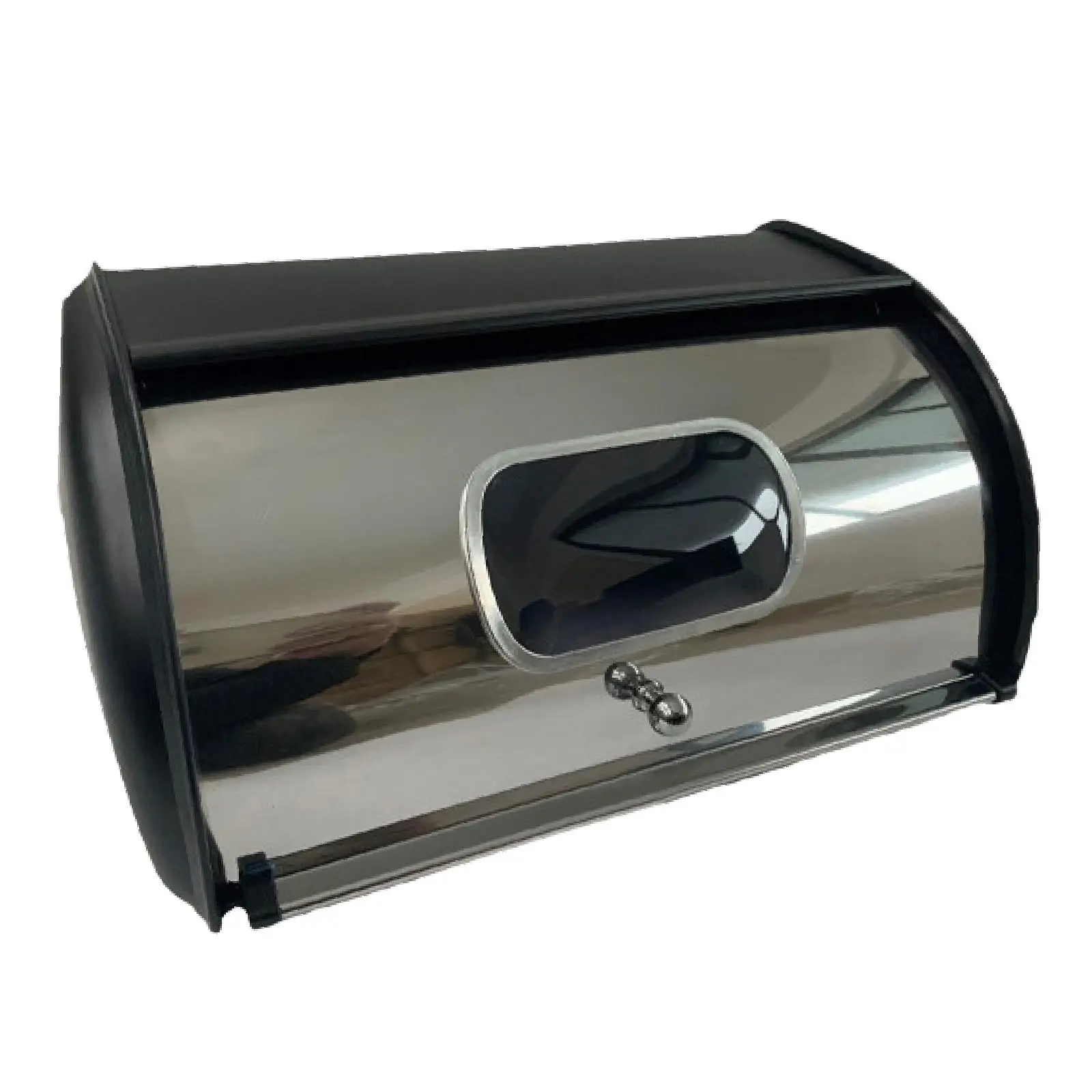 Bread Keeper Storage Box Roll Top Lid Stainless Steel Container for Kitchen Pantry Organization Bin