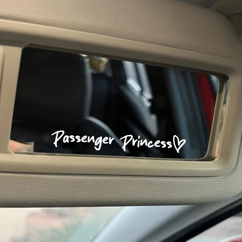 

Rearview Mirror Decorative Stickers with The Theme 'Passenger Princess' Are Perfect for Laptop, Car & Window