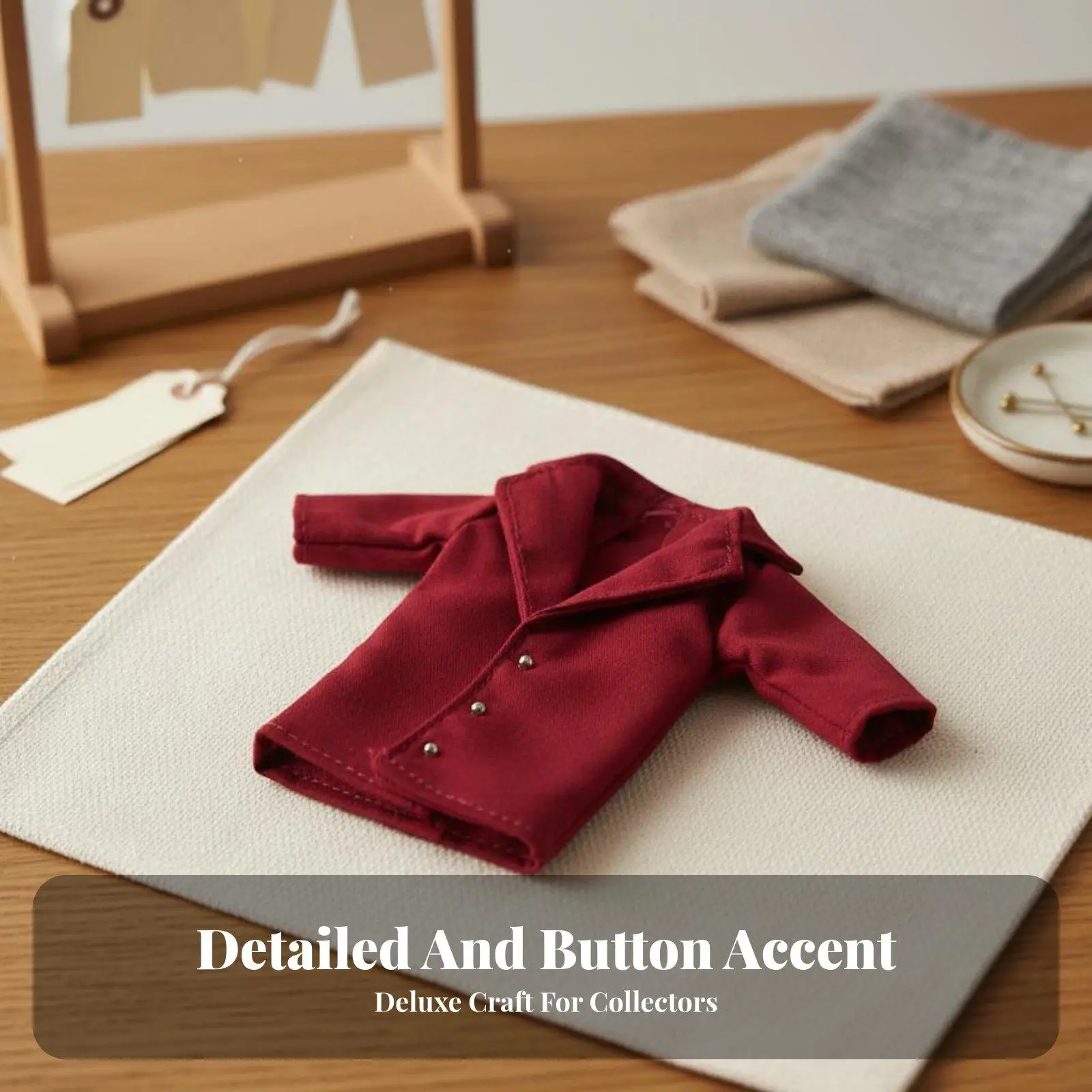 Miniature Doll Suit Jacket Single Breasted Design Cloth Formal Outfit for OB11 view 3
