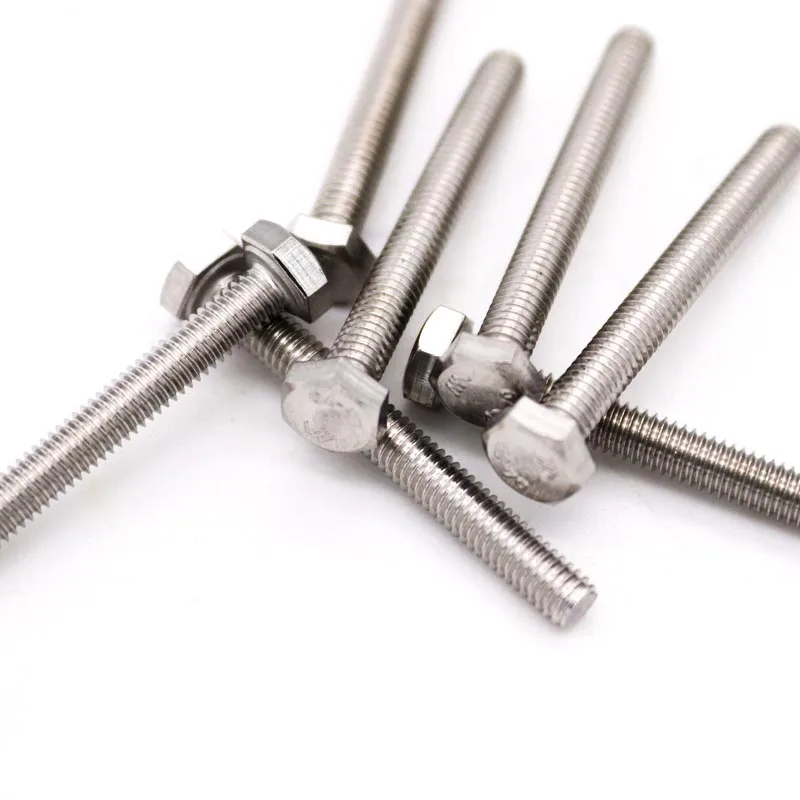 M3 M4 M5 M6 M8 M10 M12 M14 M16 A2-70 304 Stainless Steel DIN933 External Hex Screw Outer Hexagon Head Bolt Length 6-100mm