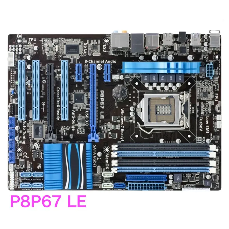 Suitable For ASUS P8P67 LE Desktop Motherboard 32GB USB2.0 USB3.0 LGA 1155 DDR3 ATX P67 Mainboard 100% Tested OK Fully Work