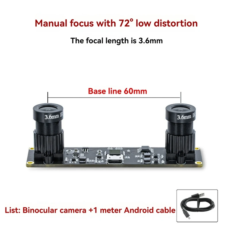 Imagem -05 - Global Obturador Sincronização Dual Usb Câmera Module High Frame Rate 60fps 4mp 3840x1080