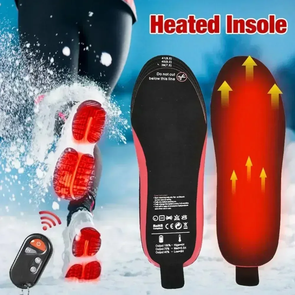 Semelles Chauffantes USB Rechargeables - Chaussures Électriques Avec Télécommande - Cadeau Idéal Hiver