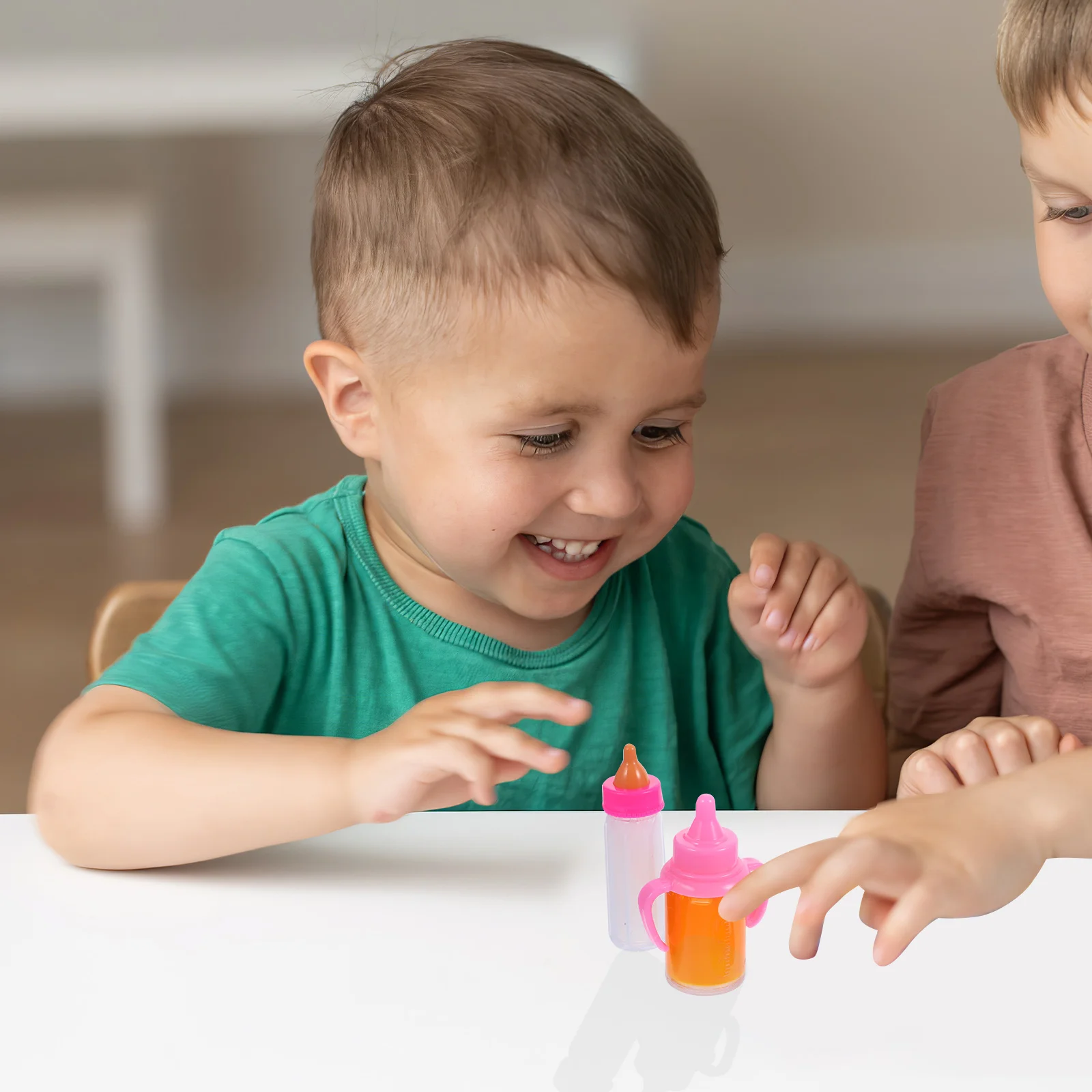 1 Juego de accesorios, botella de leche y jugo con chupete, juego de simulación, juego de alimentación