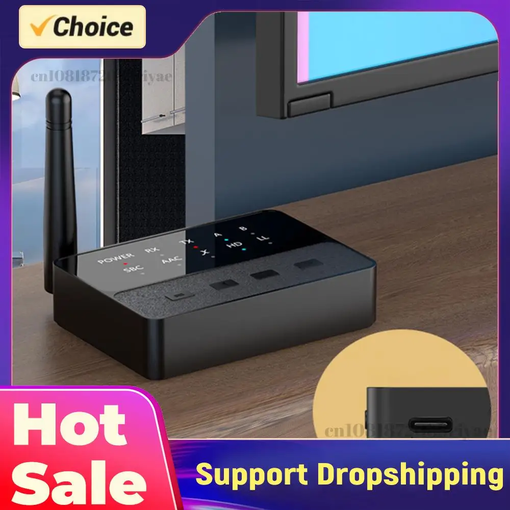 

Bluetooth-совместимый беспроводной стереоприемник-передатчик 5.3, 3,5 мм AUX/RCA, стерео-адаптер 2-в-1 для музыки, для телевизора и домашней стереосистемы