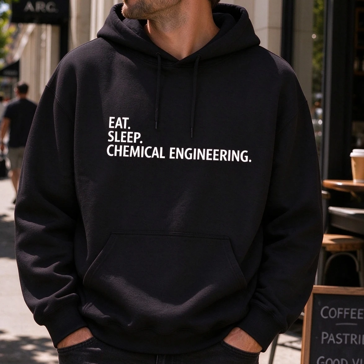 Chemical Engineering Hoodie Eat Sleep Shirt Engineer Gift Student Apparel Tech Joke Top Casual Streetwear Unisex STEM Chemistry