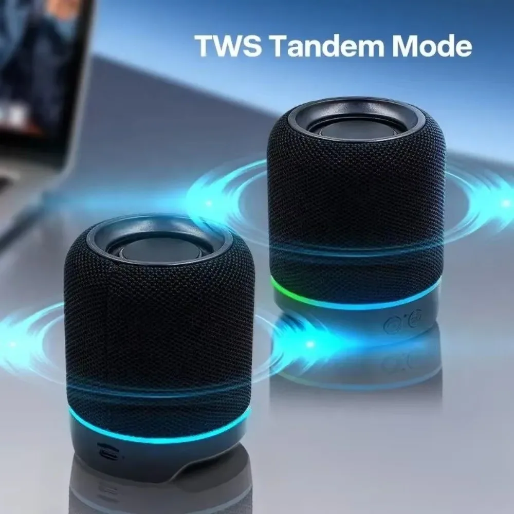 2-in-1 Magnetic Split Bluetooth Speaker Split&Combine Design RGB Colorful Lights Modular Bluetooth Speaker HiFi Stereo Sound