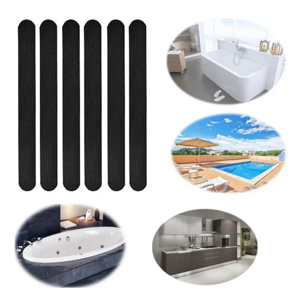 1 Set Useful Easy to Remove Anti-slip Strip Wear-resistant Bathtub Non-slip Sticker Pool Step Anti-slip Strip Avoid Falling