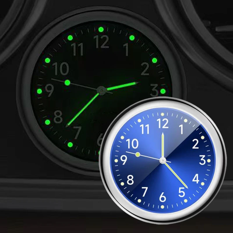 

Car Clock Luminous Mini Automobiles Internal Stick-On Digital Watch Mechanics Quartz Clocks Auto Ornament 40mm Clock for Car