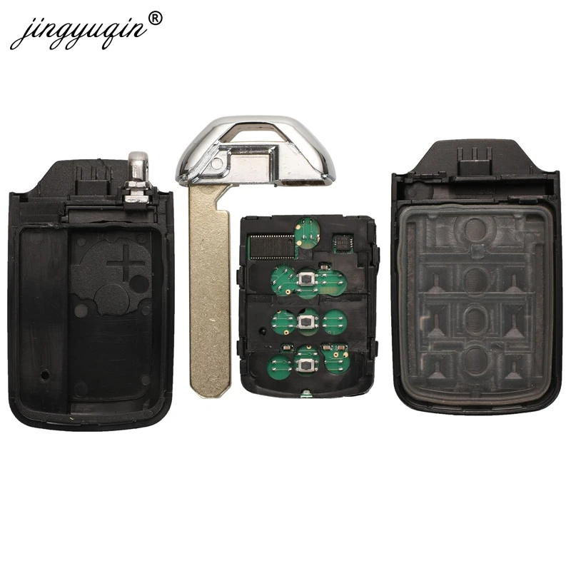 Jingyuqin 2/3/4 BTN llave de coche inteligente remota 434Mhz FSK para Honda Greiz Fit City Jazz XRV Venzel HRV CRV ID47 CHIP