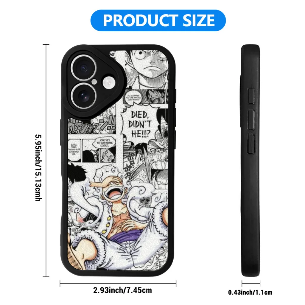 Phone Case For iPhone 16 Pro Max Silicone Skin Case Monkey D Luffy