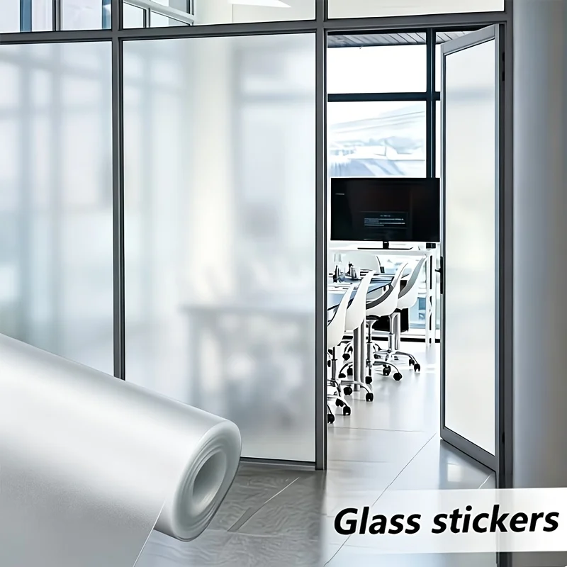 Static Cling Frosted Privacy Window Film Roll No Glue Heat Block UV Block for Shower Office Bathroom Door Window