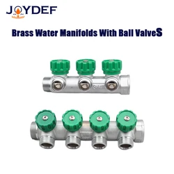 Hot Sale 3/4“ 1” inch Plumbing Fitting PEX Manifold Butterfly Handle Brass Water Underfloor Manifold