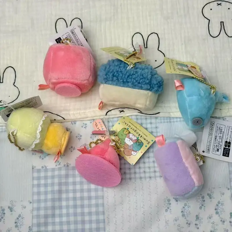 Japanese Cute Sumikko Gurashi Cartoon Anime Merchandise Daily Life Series Plush Plush Toy Keychain Backpack Zipper Decoration