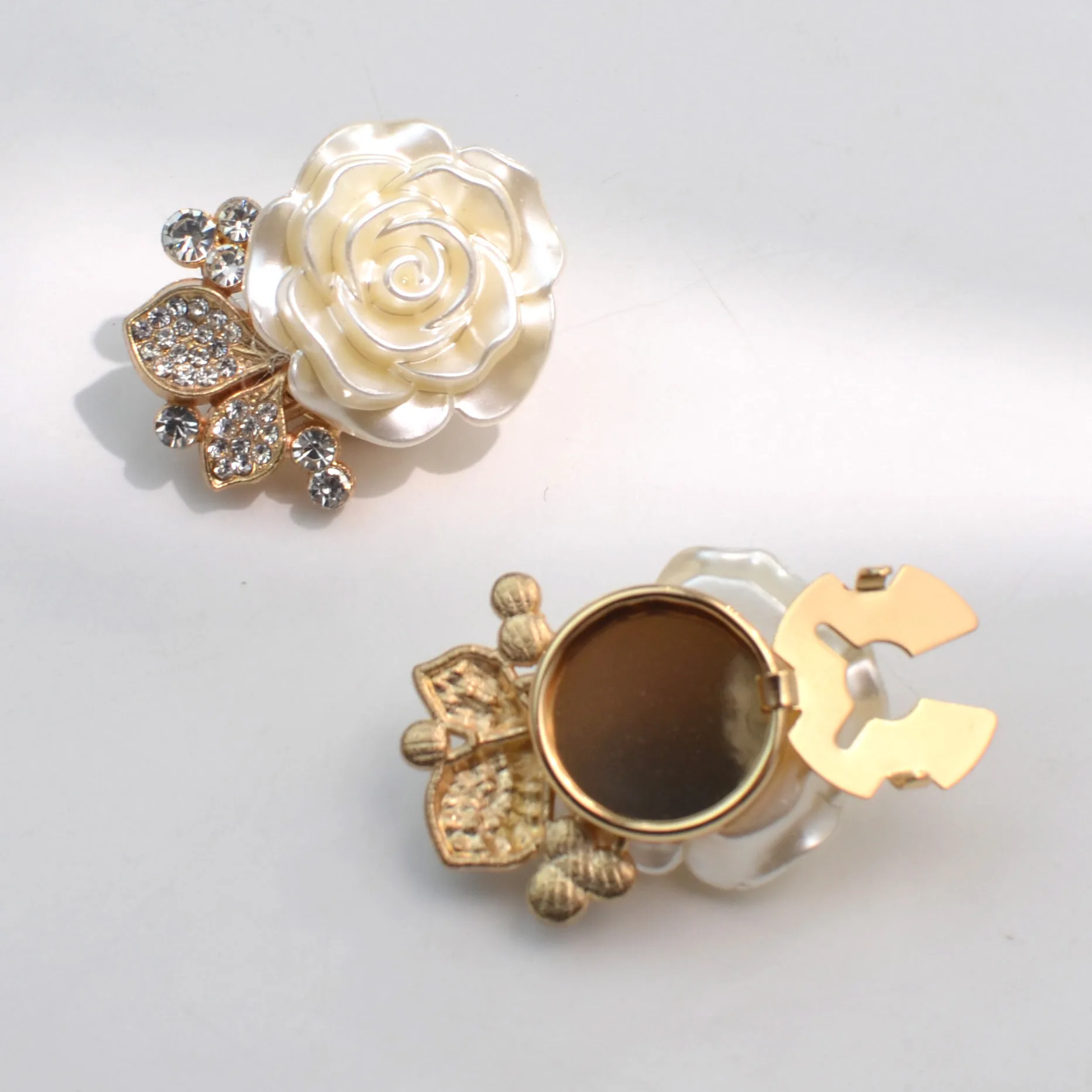 Modeknoopjes met strass steentjes, schildpadvormige knoopclips, decoratieve accessoires, glanzende kristallen knoopbedekking