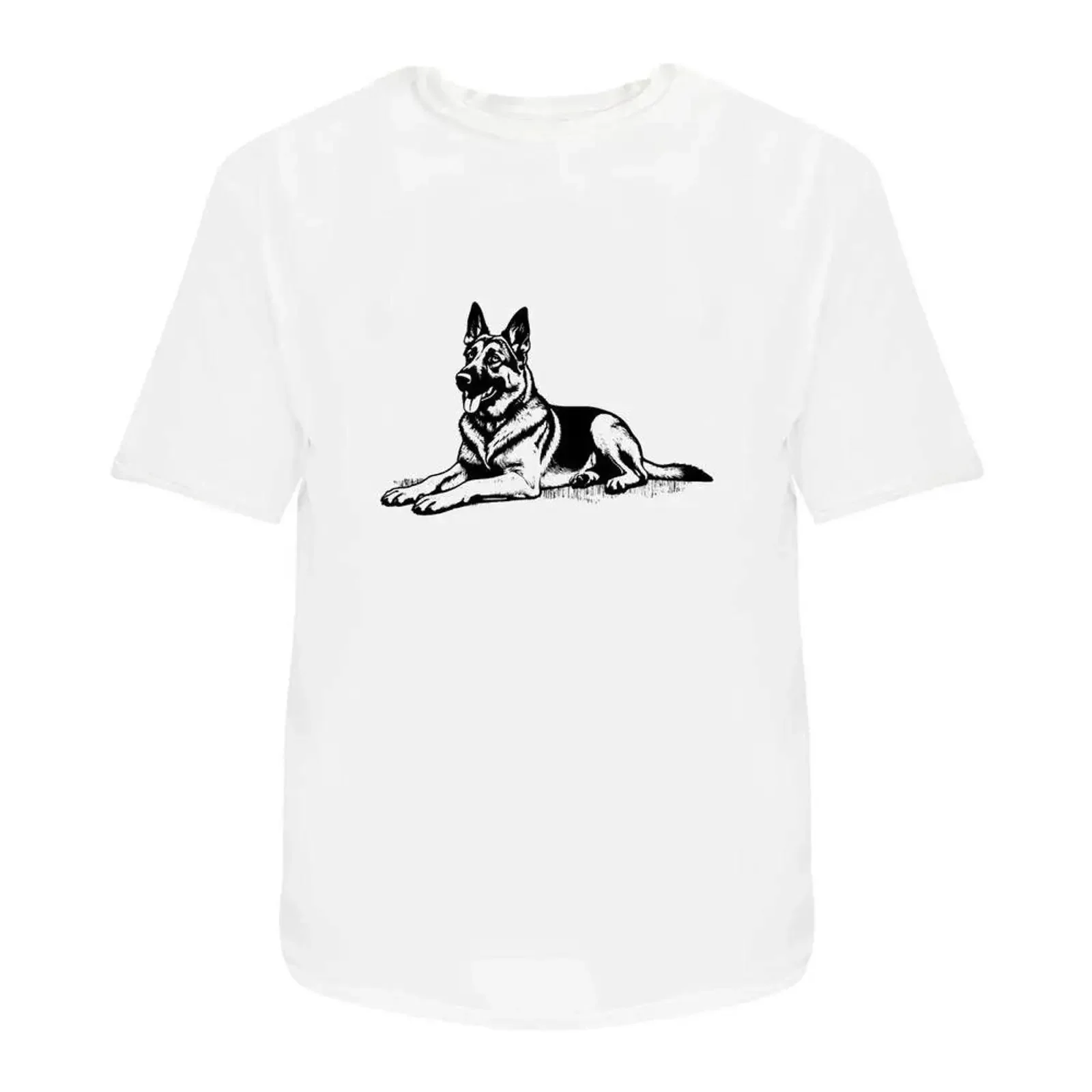 'German Shepherd Side View' T Shirt 100 Cotton S XXL TA050803 vintage Washed fashion streetwear graphic Slightly Breathable
