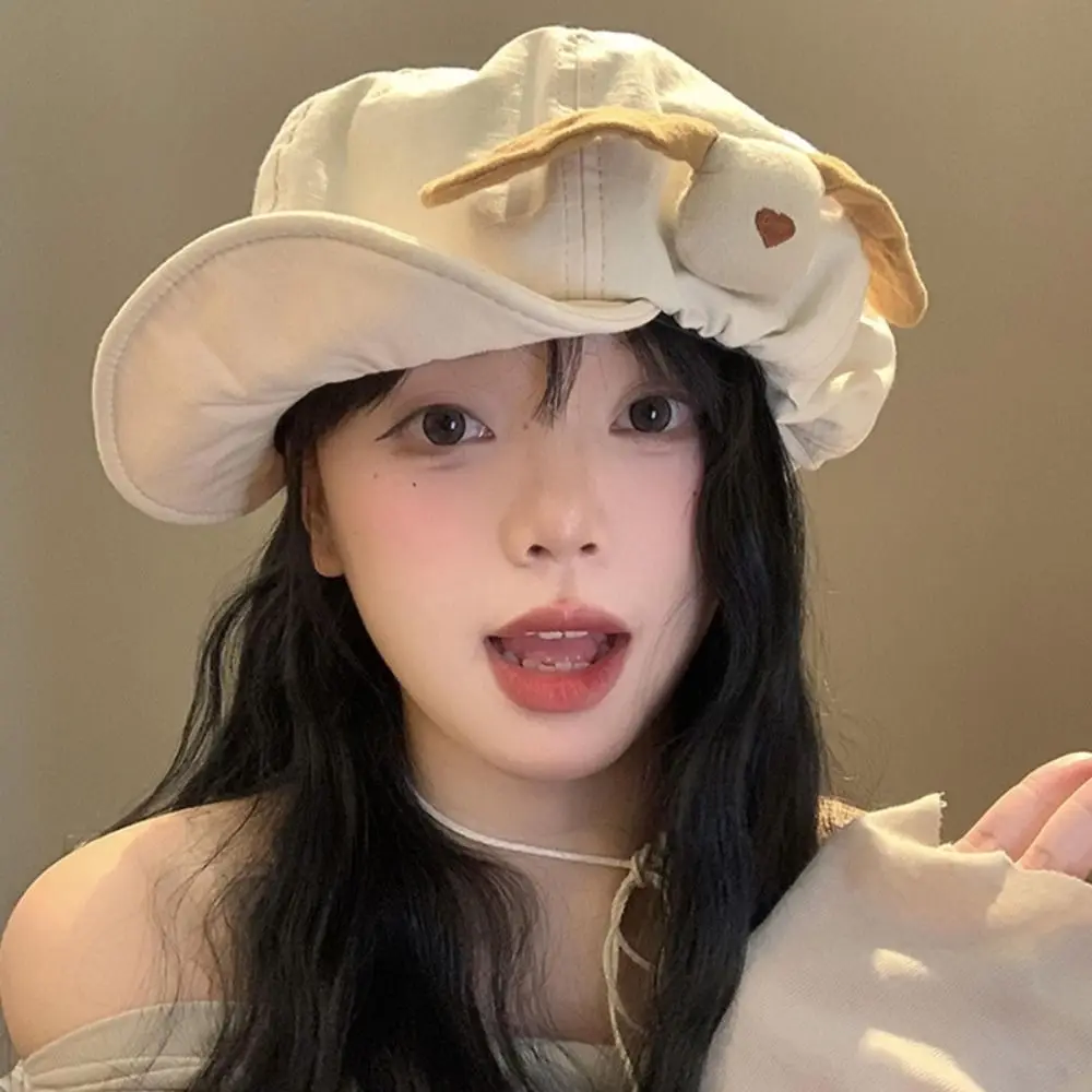 Personality Painter Hat Cute Puppy Beret Korean Style Newsboy Cap Cloud Newsboy Hats Artist Hat Y2K Octagonal Cap Ladies