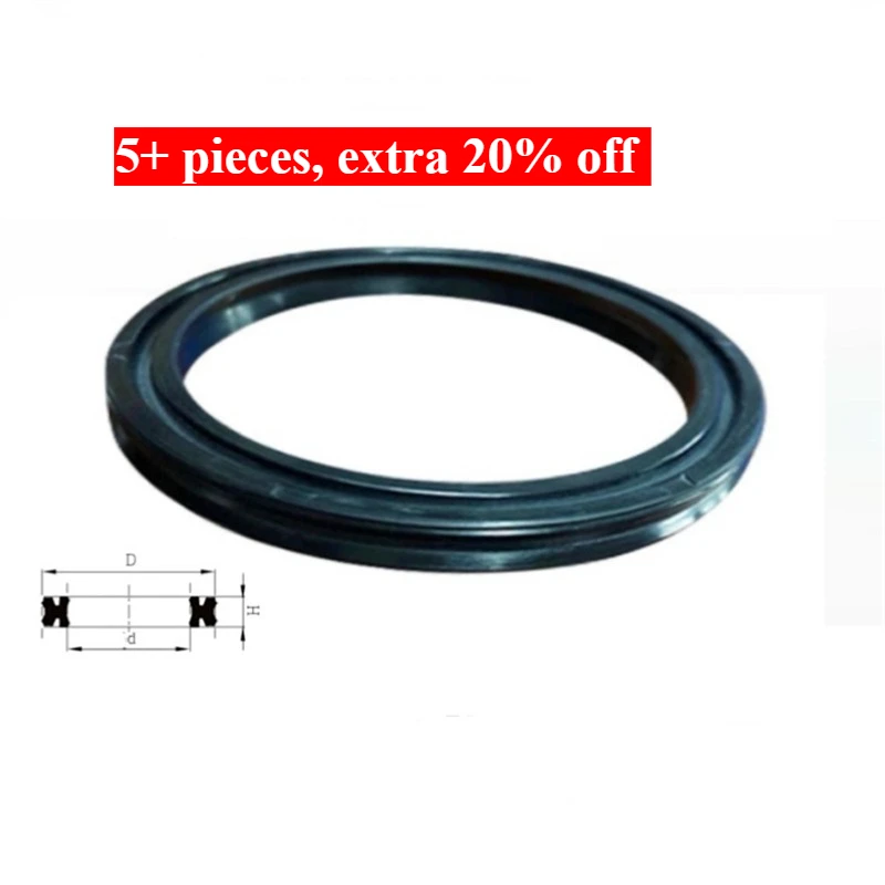 RGU Series Double-sided U/Y Type Cylinder Piston Oil Seal RGU75*65*6.5/RGU80*67*8 Seal Ring Seal