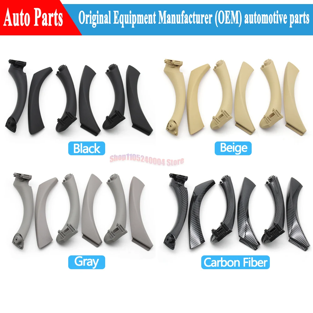 6PCS Set LHD RHD Front Rear Left Right Interior Passenger Door Pull Handle Cover For BMW 3 Series E90 E91 316i 318i 320 325 328i