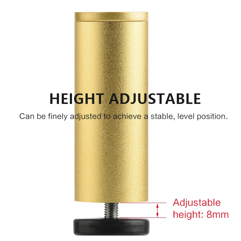 Adjustable Furniture Legs Bed Support Legs M8 Screw in Bathroom Cabinet Legs Risers Replacement Couch Metal Leg End Table Feet