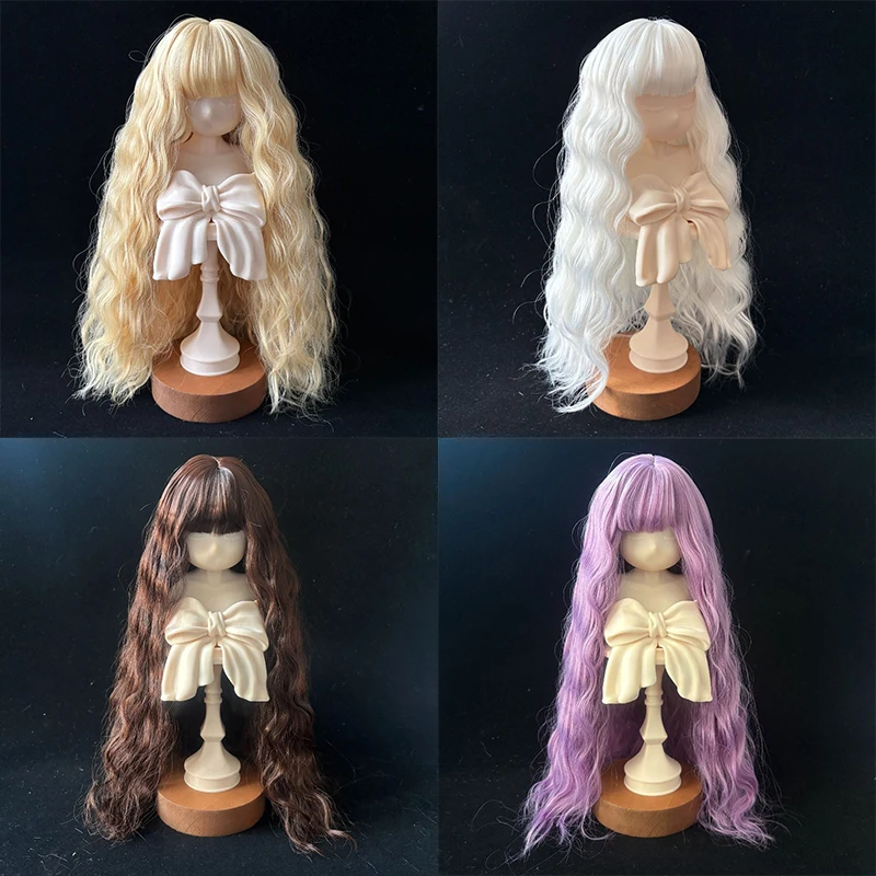 BJD/SD Loli Doll Wig Set 1/3&1/4&1/6 Changing doll Hair Accessories straight bangs long curly hair Makeup Doll Making Supplies