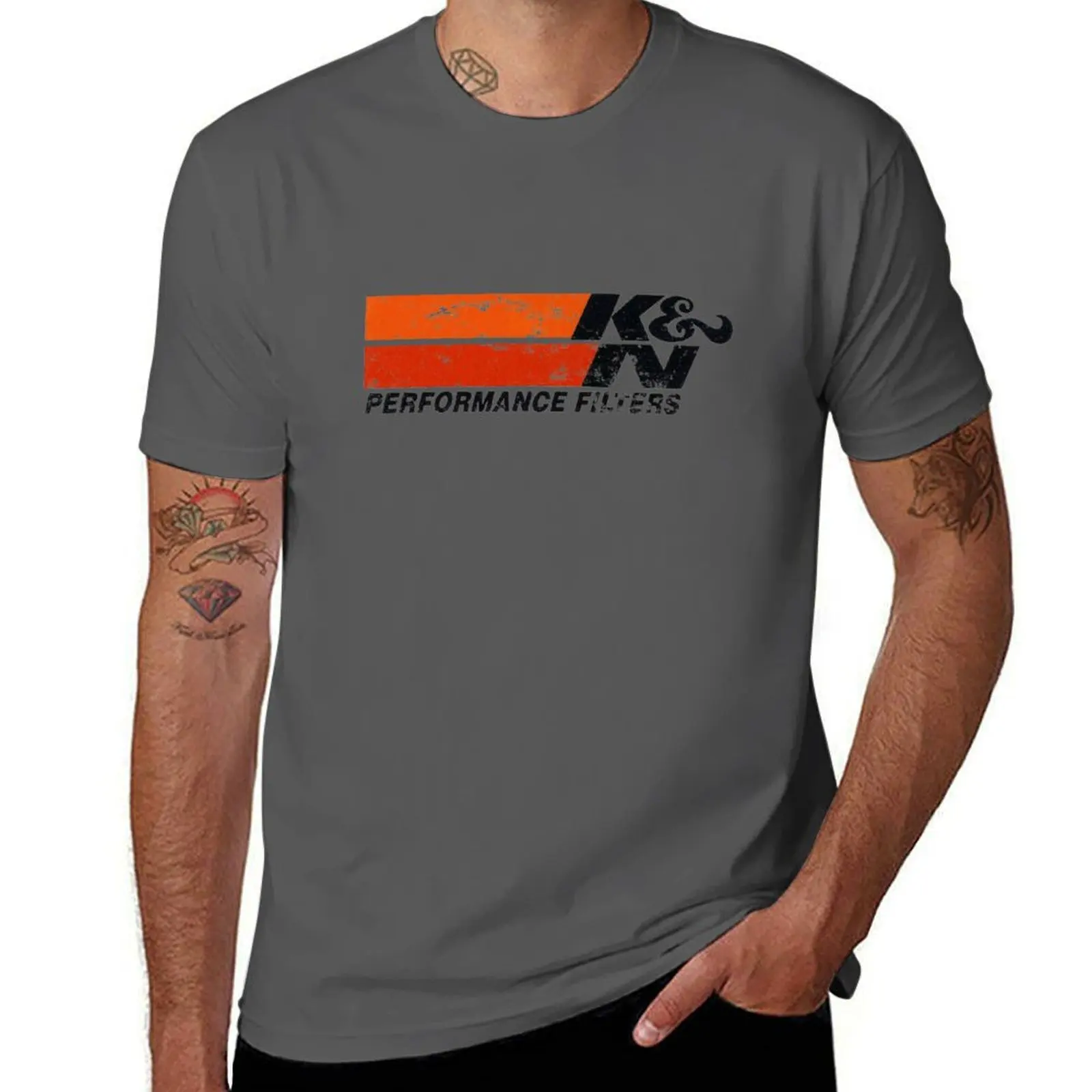 

K&N muffler T-Shirt Sporty Breathable Short Sleeve T-Shirt