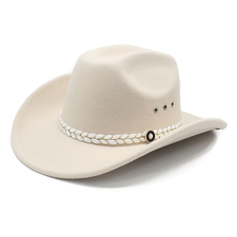 Wholesale Hats Export Hot-Selling Ethnic Style Western Cowboy Hats for Men and Women Sunshade Sun Protection Wide Brim Hats