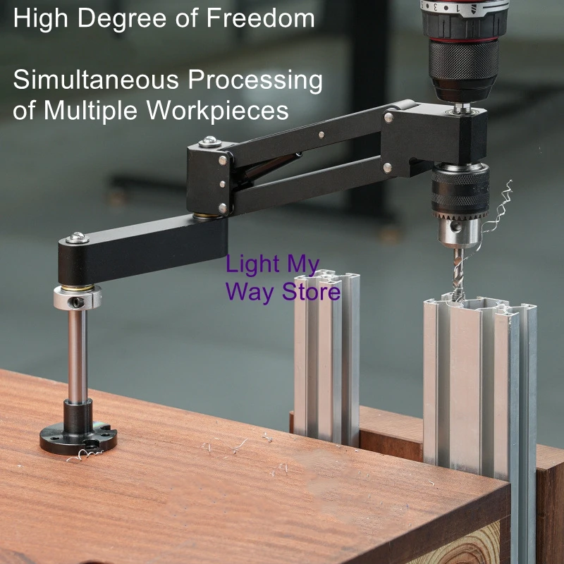 Tapping Cantilever Bracket, Hand Drill Lightweight Cantilever, Aluminum Alloy CNC DIY Horizontal and Vertical Tapping Tool