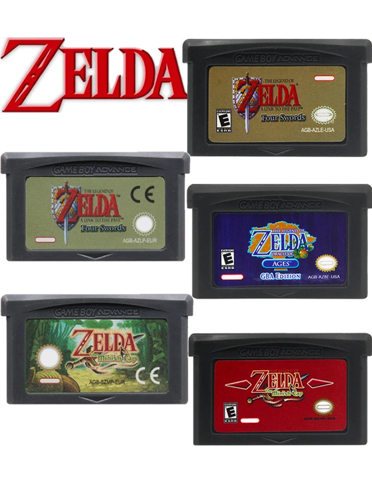 Zelda GBA Game Cartridge 32 Bit Video Game Console Legend Of Zelda Game Card Link To The Past Awakening DX Minish Cap