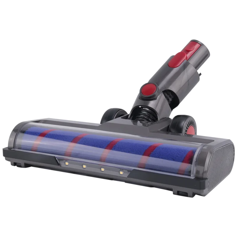 M02k-cabeça de escova de piso motorizada para aspiradores de pó dyson v8 v7 v10 v11 com escova de rolo macio faróis led peças acessórios