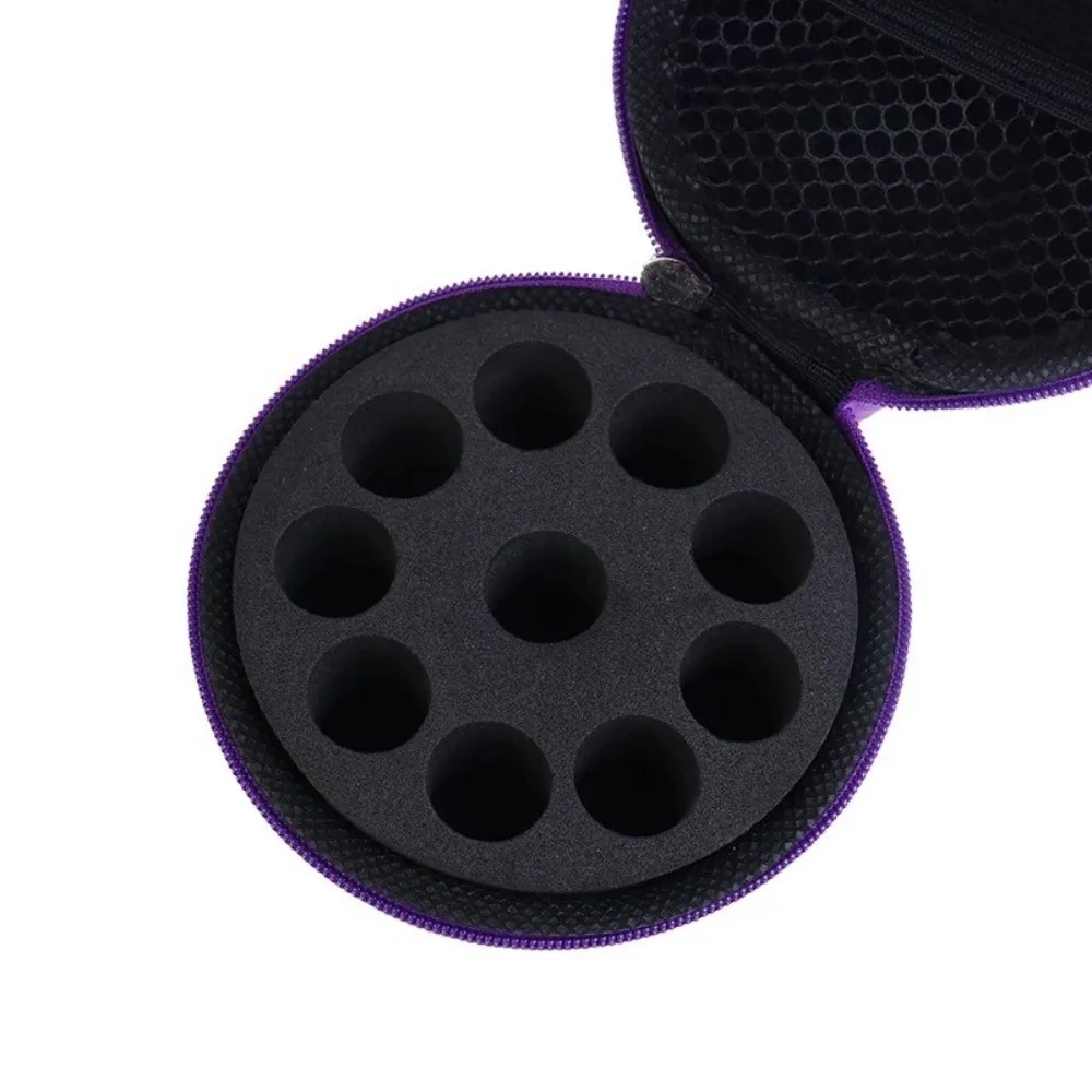 10 Bottles Capacity Essential Oil Storage Box Hard Shell Shockproof Travel Essential Oil Case Dust-proof 1-2ML Bottle